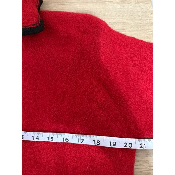 Vintage Tally-Ho 100% Wool Zip Cardigan Sweater Red Black Trim Women’s L - Picture 5 of 5